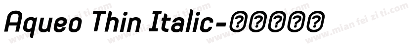 Aqueo Thin Italic字体转换